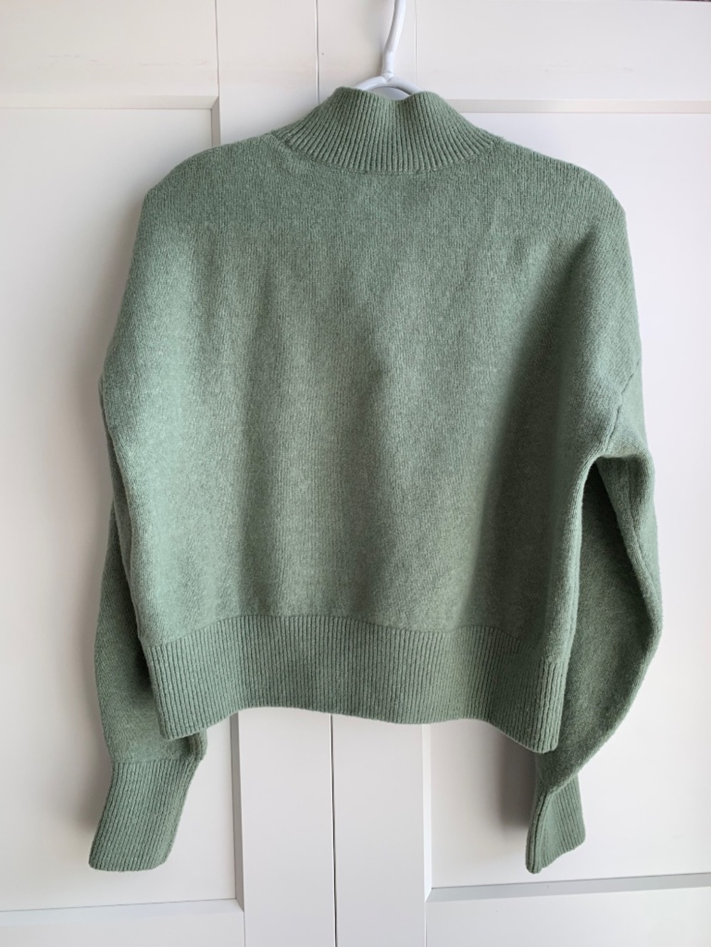 &Other Stories Sweater Mock Neck Women's S in Sage Green - Picture 7 of 8